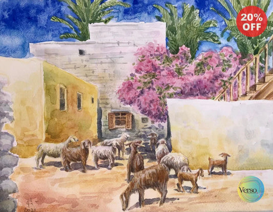Summer is here 35 x 26 cm / Watercolor / Unframed, shipped in roll