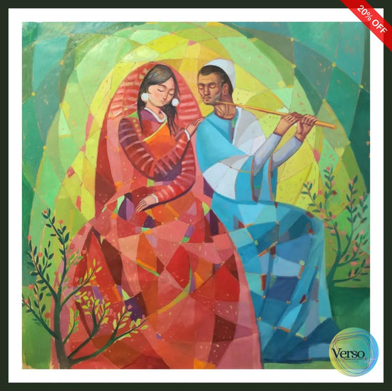 Tajurba Series 8 100 x 100 cm / Oil / Framed, shipped flat