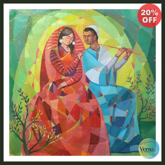 Tajurba Series 8 - 100 x 100 cm / Oil / Framed, shipped flat