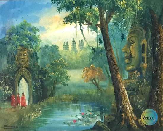 Temple gate 50 x 40 cm / Acrylic / Unframed, shipped in roll