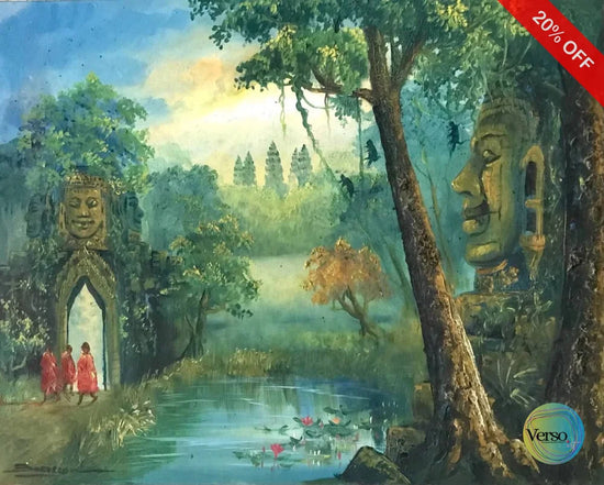 Temple gate 50 x 40 cm / Acrylic / Unframed, shipped in roll