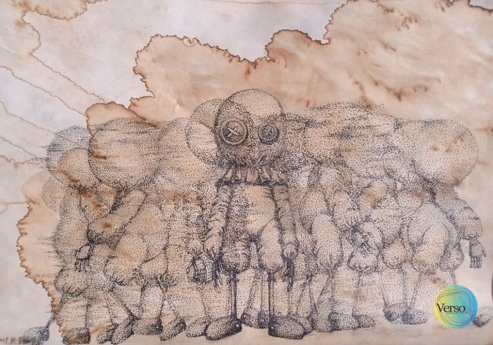 The Cycle is Flooded with Information #4 29.7 x 21 cm / Pen & Ink / Unframed, shipped in roll