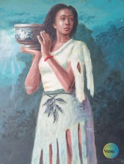 The Damsel 27 x 36 cm / Acrylic / Unframed, shipped in roll