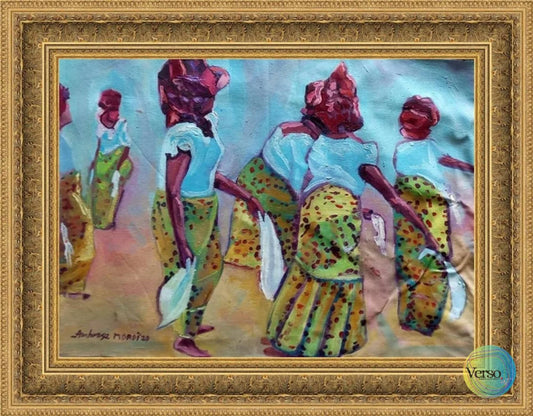 The Dance Troupe 22 x 19 cm / Oil / Unframed, shipped in a roll Original Art