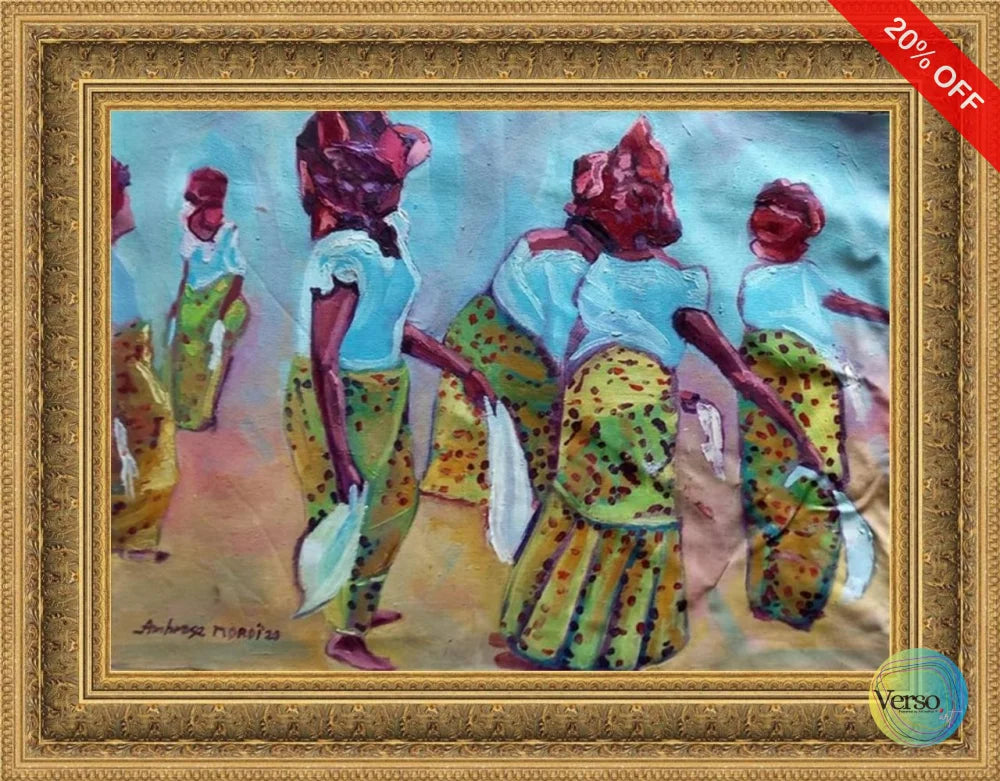 The Dance Troupe 22 x 19 cm / Oil / Unframed, shipped in a roll Original Art