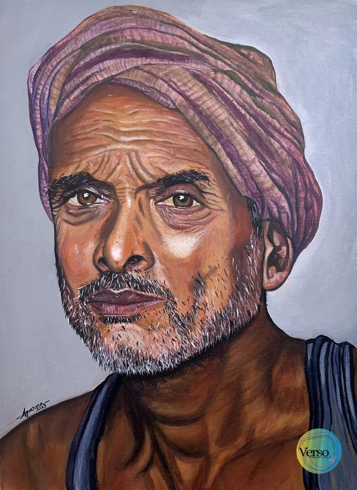 The folk 12 x 16 inch / Acrylic / Unframed, shipped in a roll