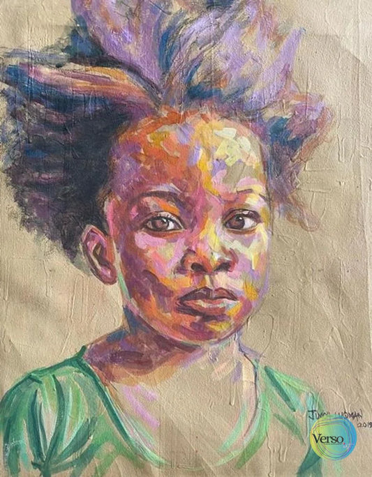 The girl 16 x 19 cm / Watercolor / Unframed, shipped in a roll Original Art