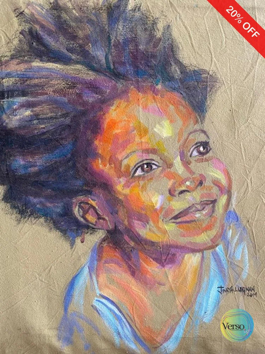 The girl again 16 x 18 cm / Watercolor / Unframed, shipped in a roll Original Art