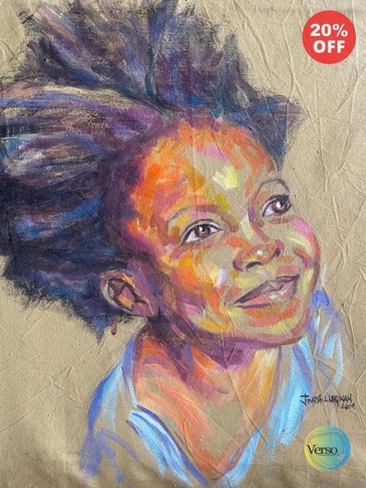 The girl again 16 x 18 cm / Watercolor / Unframed, shipped in a roll Original Art