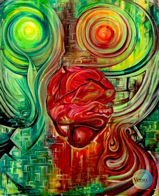 The heart 55 x 65 cm / Acrylic / Unframed, shipped in roll