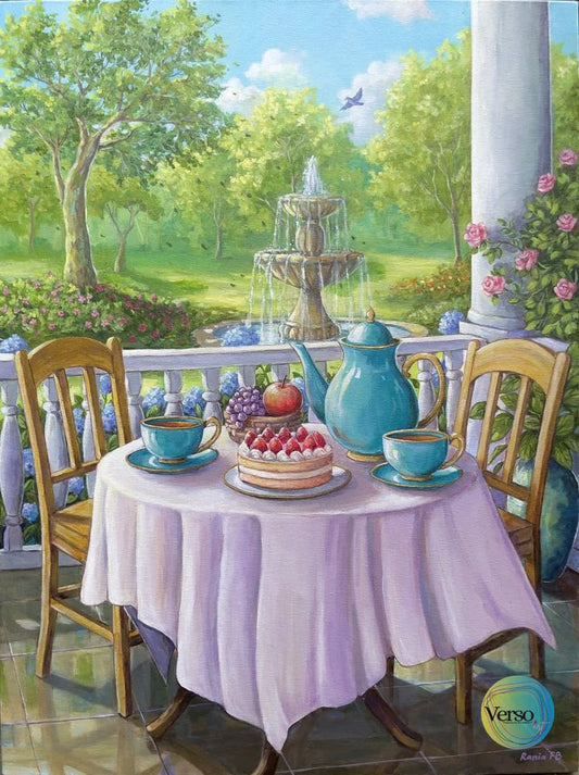 The Melody of Nature and Warm Tea - 60 x 80 cm / Acrylic / Unframed, shipped in a roll