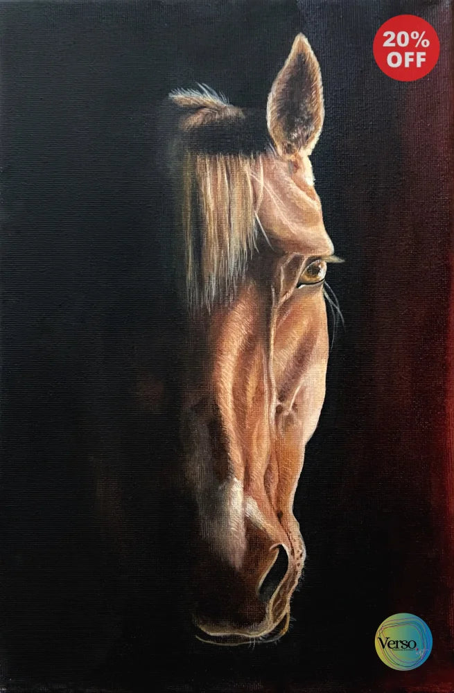 The Obscured Horse 15 x 20 cm / Acrylic / Unframed, shipped in roll