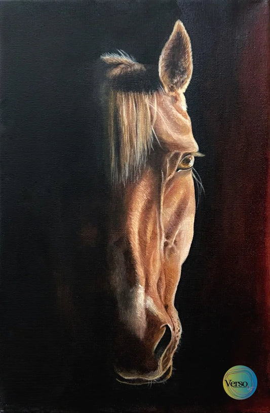 The Obscured Horse 15 x 20 cm / Acrylic / Unframed, shipped in roll