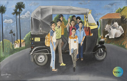 The Rickshaw School Bus Original Art