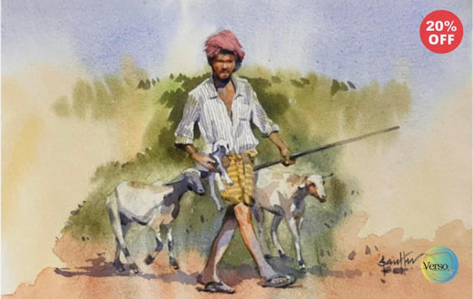 The shepherd 35 x 25 cm / Watercolor / Unframed, shipped in roll