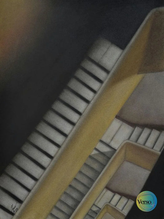 The Stairs Series 3 56 x 76 cm / Mixed / Unframed, shipped in roll