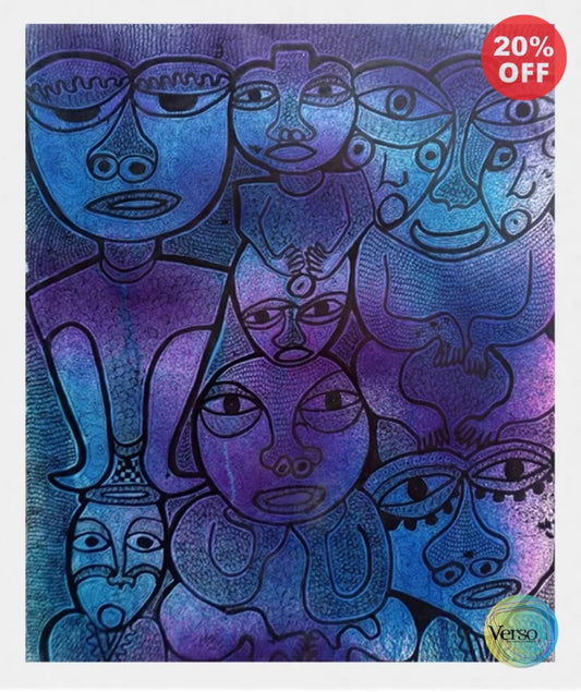 The Tribals 20.5 x 25 cm / Pen & Ink / Unframed, shipped in a roll