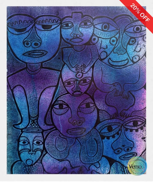 The Tribals 20.5 x 25 cm / Pen & Ink / Unframed, shipped in a roll