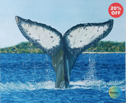 The Whale is life - 33 x 40 cm / Oil / Unframed, shipped in a roll