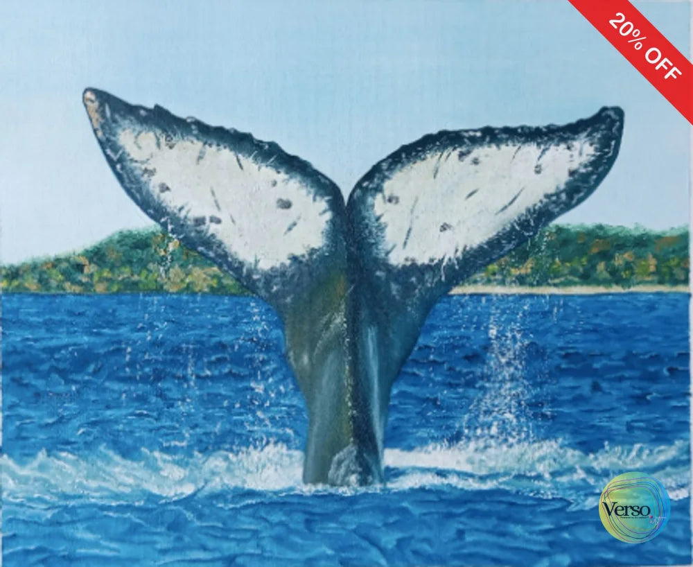 The Whale is life 33 x 40 cm / Oil / Unframed, shipped in a roll