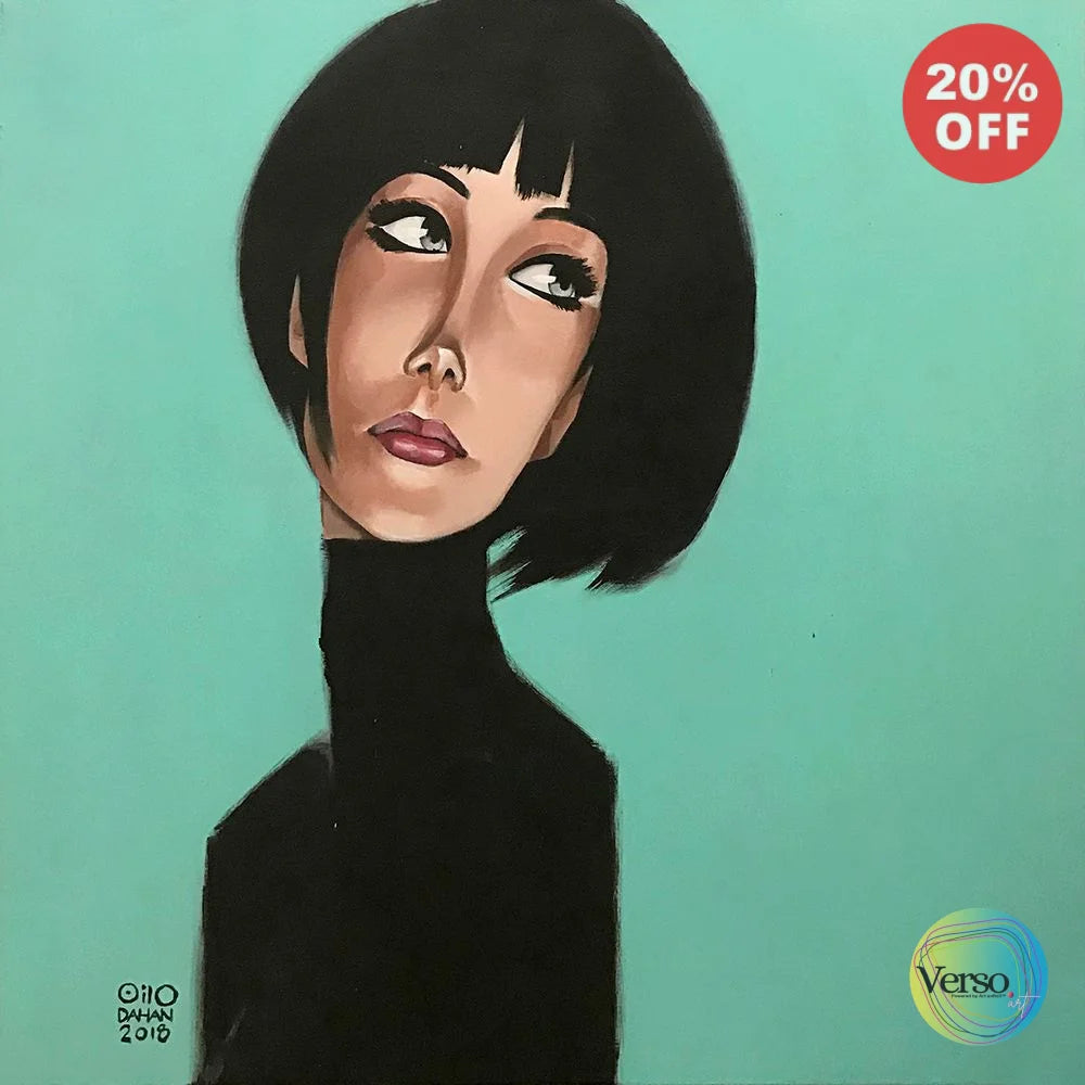 There 80 x 80 cm / Acrylic / Unframed, shipped in roll