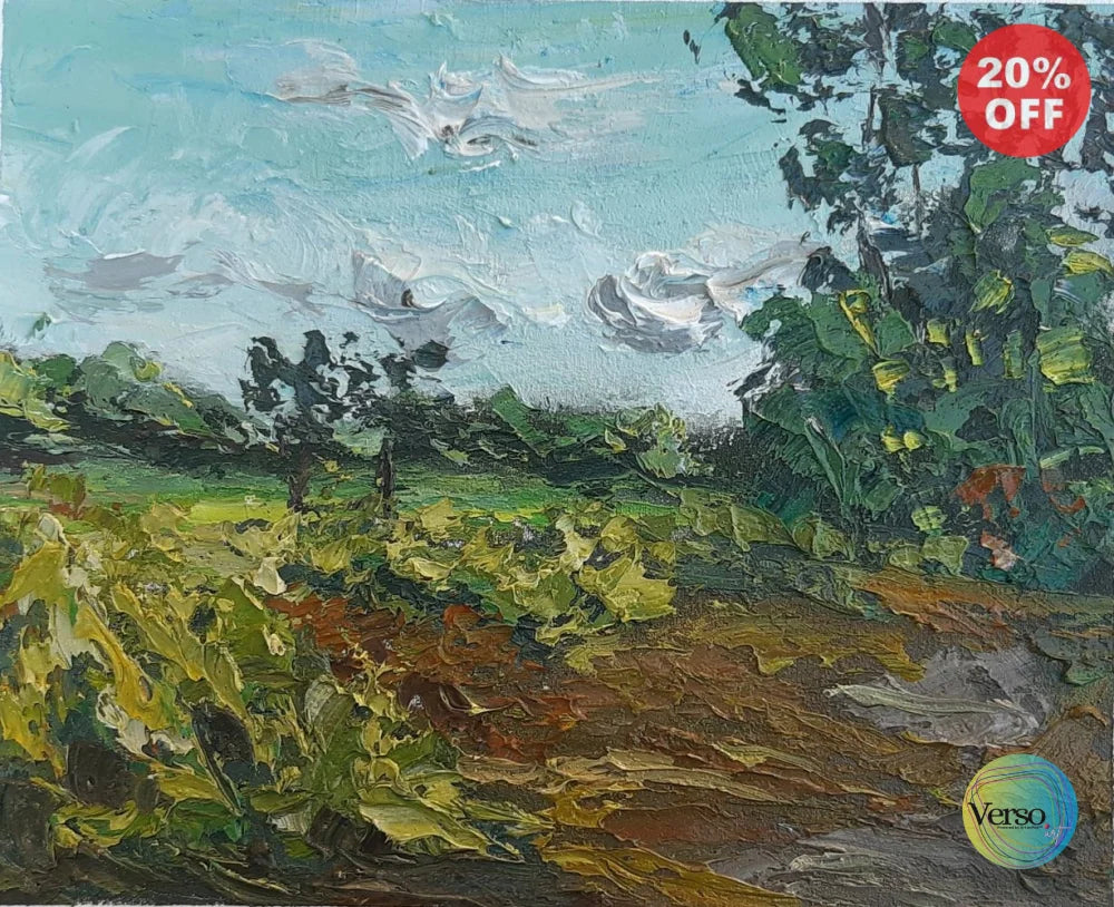 Thick grass - 25 x 20 cm / Oil / Unframed, shipped in a roll