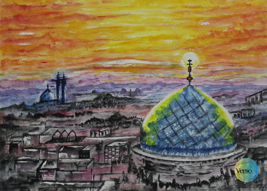 Tomb of Sayyed Rukn-addin 28 x 20 cm / Watercolor / Unframed, shipped in roll