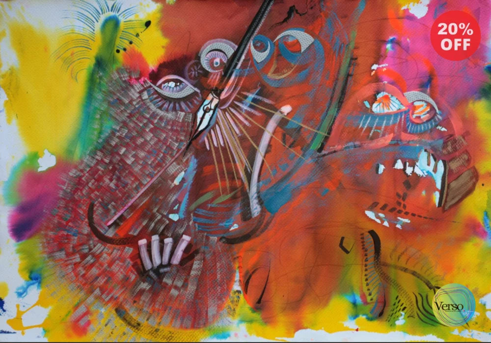 Trazos 100 x 70 cm / Watercolor / Unframed, shipped in roll