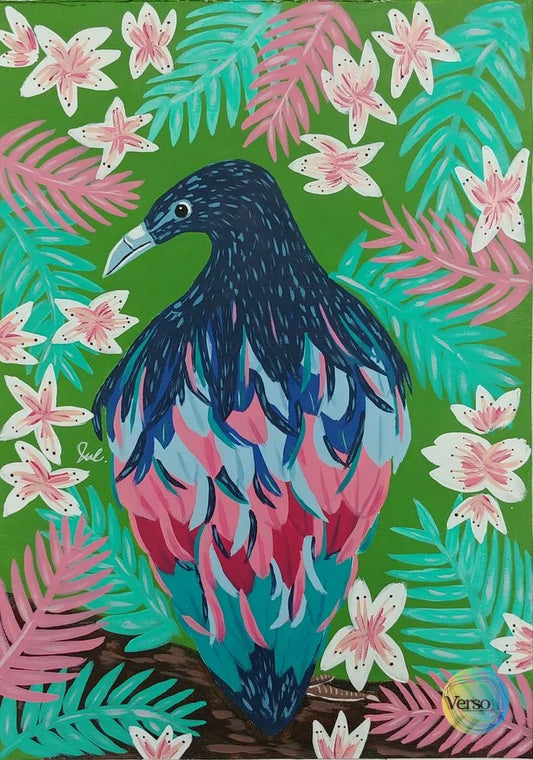 Tropical Bird 40 x 50 cm / Acrylic / Unframed, shipped in roll