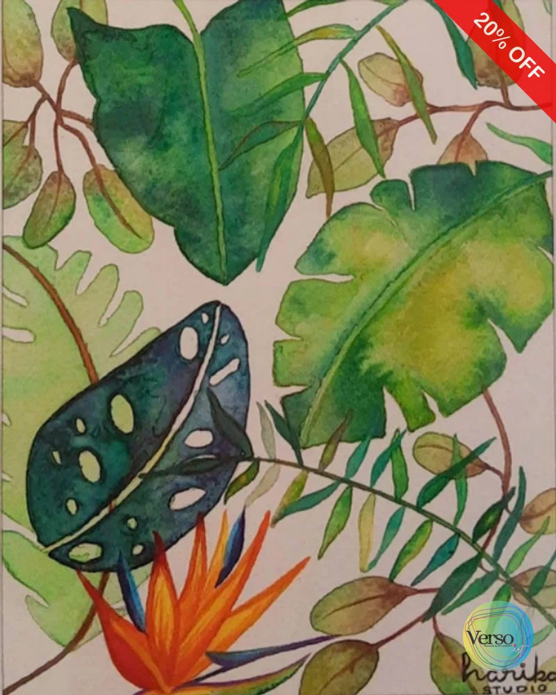 Tropico 19 x 24 cm / Watercolor / Unframed, shipped in roll