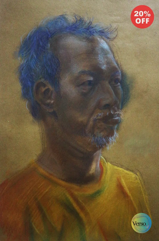 Tukang Kebon (The Gardener) - 29.7 x 42 cm / Pastel / Unframed, shipped in a roll