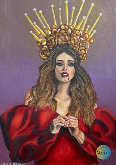 Vampire queen 40 x 60 cm / Oil / Unframed, shipped in a box
