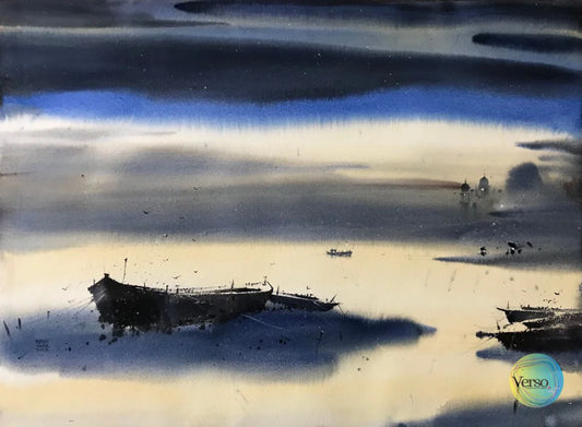 Varanasi Series 2 30 x 22 inch / Watercolor / Unframed, shipped in a roll