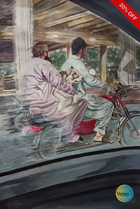 view from a moving vehicle 30 x 40 cm / Acrylic / Unframed, shipped in roll