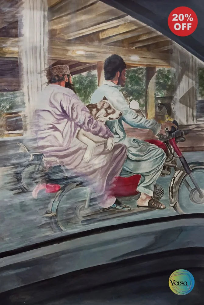 view from a moving vehicle 30 x 40 cm / Acrylic / Unframed, shipped in roll