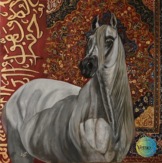 Virsa - 36 x 36 inch / Oil / Unframed, shipped in a roll
