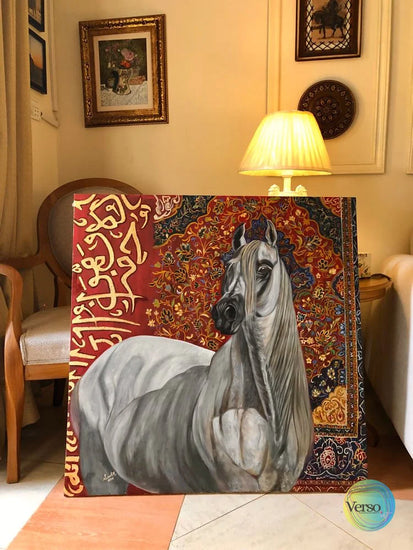 Virsa - 36 x 36 inch / Oil / Unframed, shipped in a roll