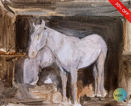 Vision of Pale Horse in Twin Peaks 25 x 20 cm / Oil / Unframed, shipped in a roll