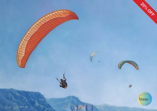 Volando el Chicamocha 70 x 50 cm / Oil / Unframed, shipped in roll