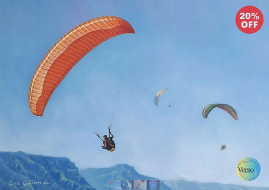 Volando el Chicamocha 70 x 50 cm / Oil / Unframed, shipped in roll