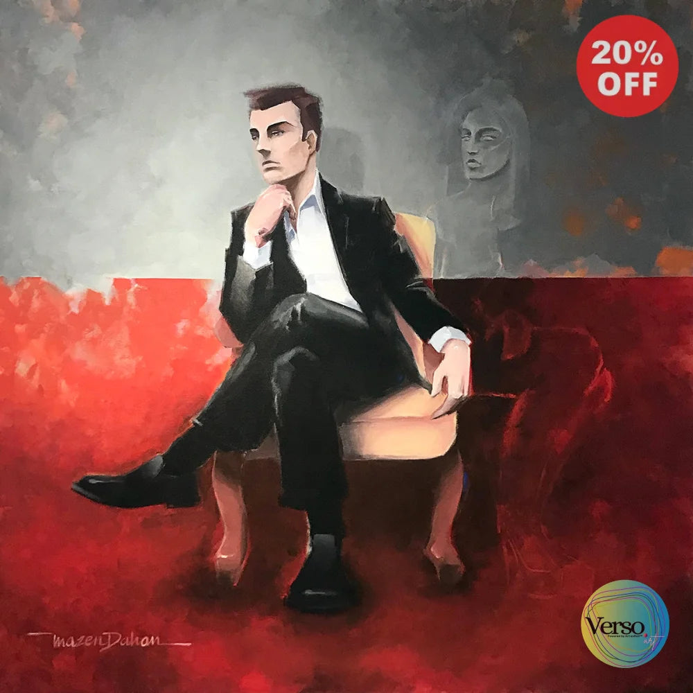 Waiting 120 x 120 cm / Acrylic / Unframed, shipped in roll