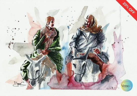 Warm Chatting 30 x 21 cm / Watercolor / Unframed, shipped in roll