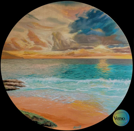 Whisper of waves 18 x 18 cm / Oil / Unframed, shipped in roll