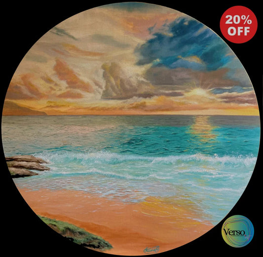 Whisper of waves 18 x 18 cm / Oil / Unframed, shipped in roll