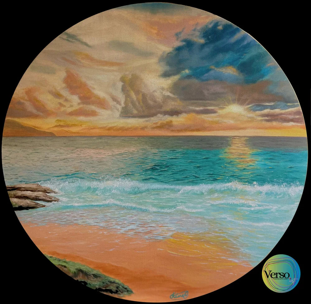 Whisper of waves 18 x 18 cm / Oil / Unframed, shipped in roll
