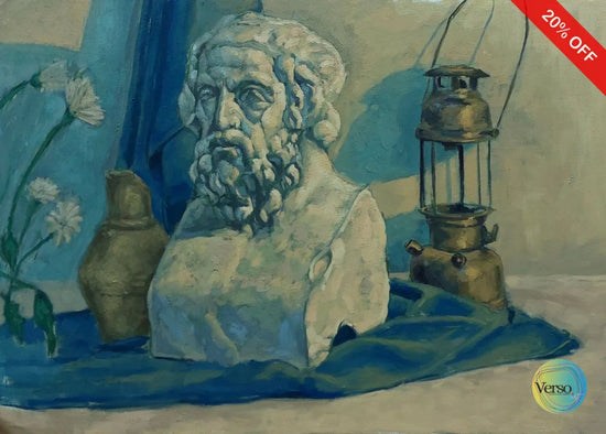 White statue 100 x 70 cm / Oil / Unframed, shipped in roll