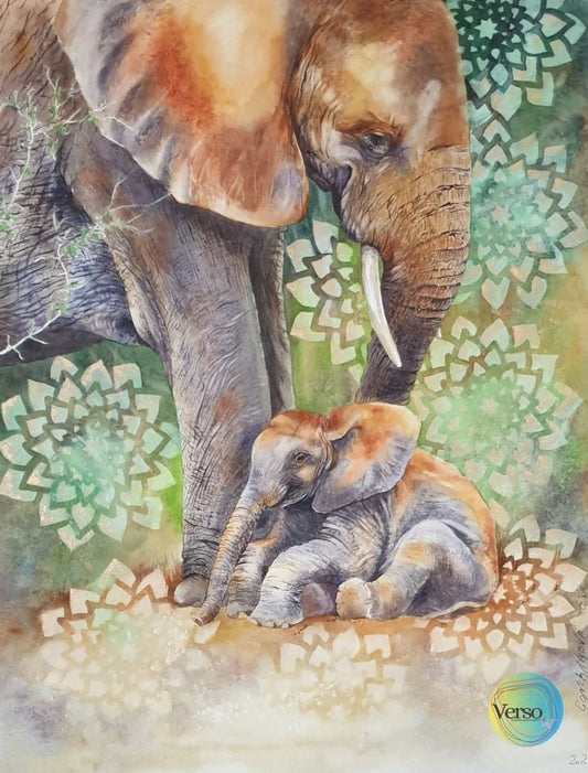 Wildlife Watercolor-1 46 x 60 cm / Watercolor / Unframed, shipped in roll
