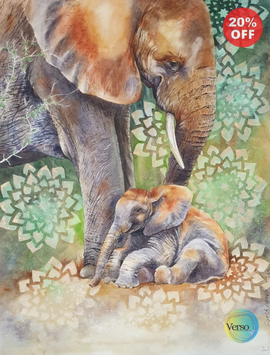 Wildlife Watercolor-1 46 x 60 cm / Watercolor / Unframed, shipped in roll