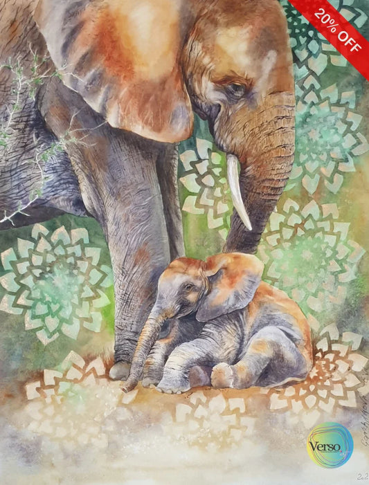 Wildlife Watercolor-1 46 x 60 cm / Watercolor / Unframed, shipped in roll