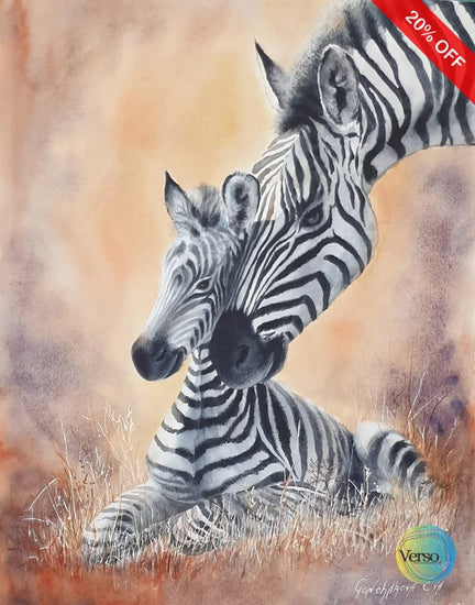 Wildlife Watercolor-2 46 x 60 cm / Watercolor / Unframed, shipped in roll